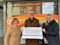 Donation check for the Lauda-Königshofen food bank | Exepd GmbH